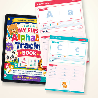 My First Alphabet Tracing Book for Kids Ages 2–4 | Printable PDF Workbook