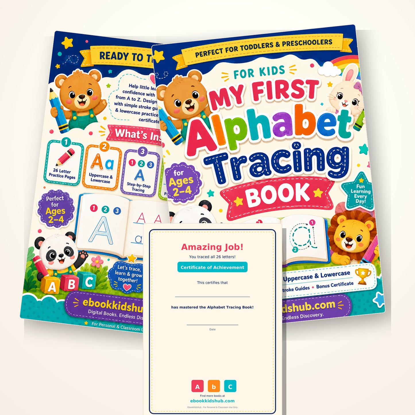My First Alphabet Tracing Book for Kids Ages 2–4 | Printable PDF Workbook