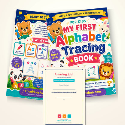 My First Alphabet Tracing Book for Kids Ages 2–4 | Printable PDF Workbook