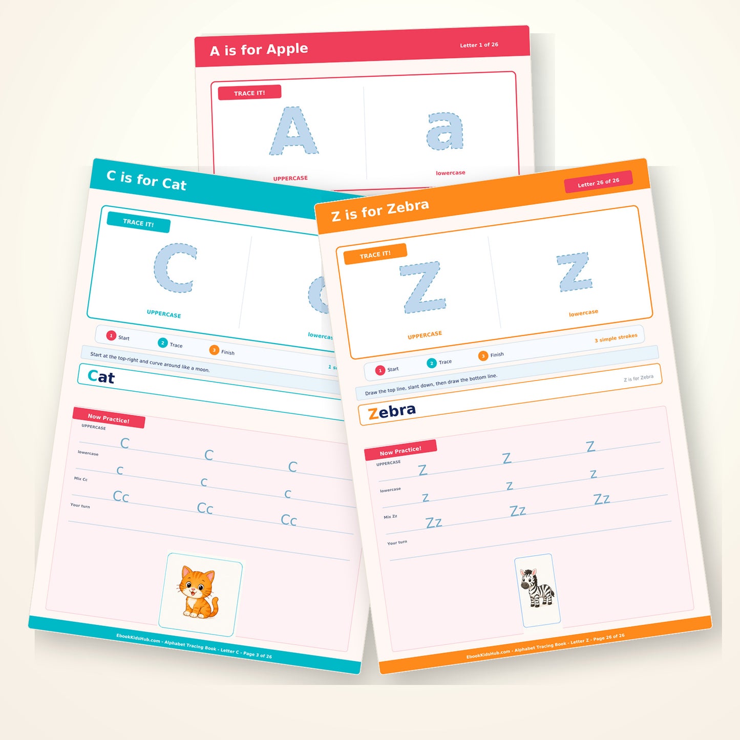 My First Alphabet Tracing Book for Kids Ages 2–4 | Printable PDF Workbook