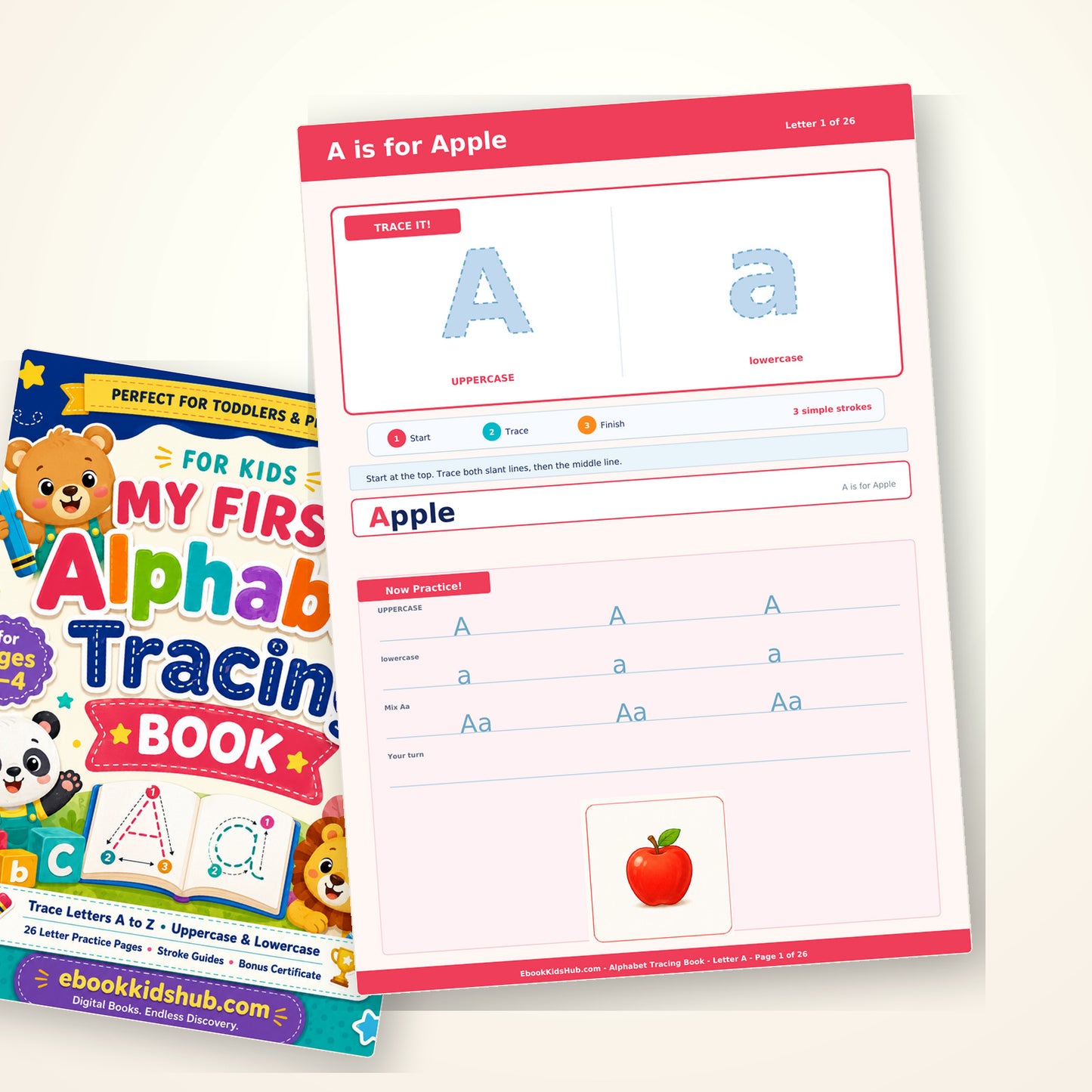 My First Alphabet Tracing Book for Kids Ages 2–4 | Printable PDF Workbook