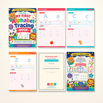 My First Alphabet Tracing Book for Kids Ages 2–4 | Printable PDF Workbook