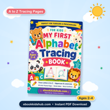 My First Alphabet Tracing Book for Kids Ages 2–4 | Printable PDF Workbook