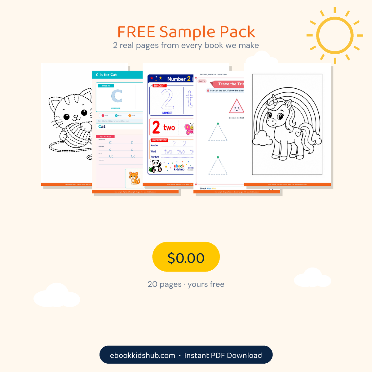 FREE Sample Pack - 2 Real Pages From All 9 Books | 20-Page Printable PDF