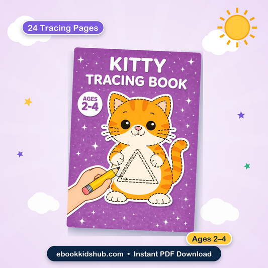Kitty Tracing Book for Toddlers Ages 2–4
