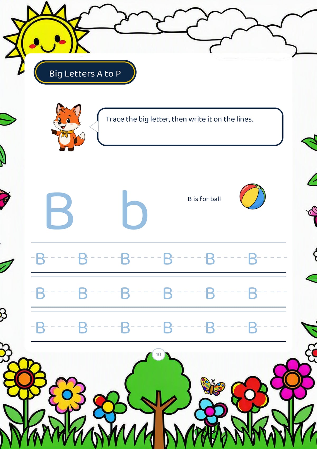 Letter tracing page from the Big Preschool Book printable PDF