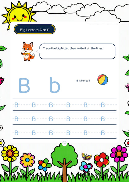 Letter tracing page from the Big Preschool Book printable PDF