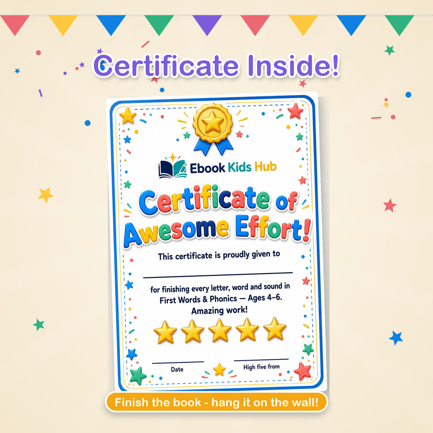 First Words & Phonics Activity Book for Kids Ages 4–6 | 26-Page Printable PDF