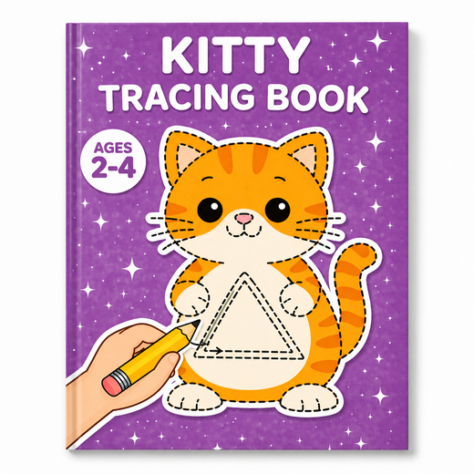 Kitty Tracing Book for Toddlers Ages 2–4