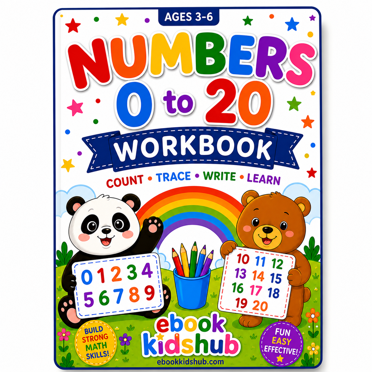 Numbers 0 to 20 Workbook PDF – Trace, Count, Write & Learn | Ages 3–6