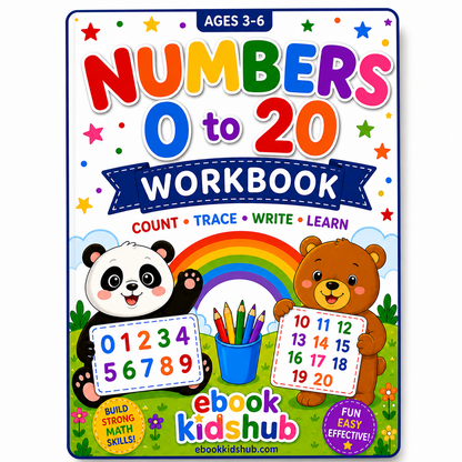 Numbers 0 to 20 Workbook PDF – Trace, Count, Write & Learn | Ages 3–6
