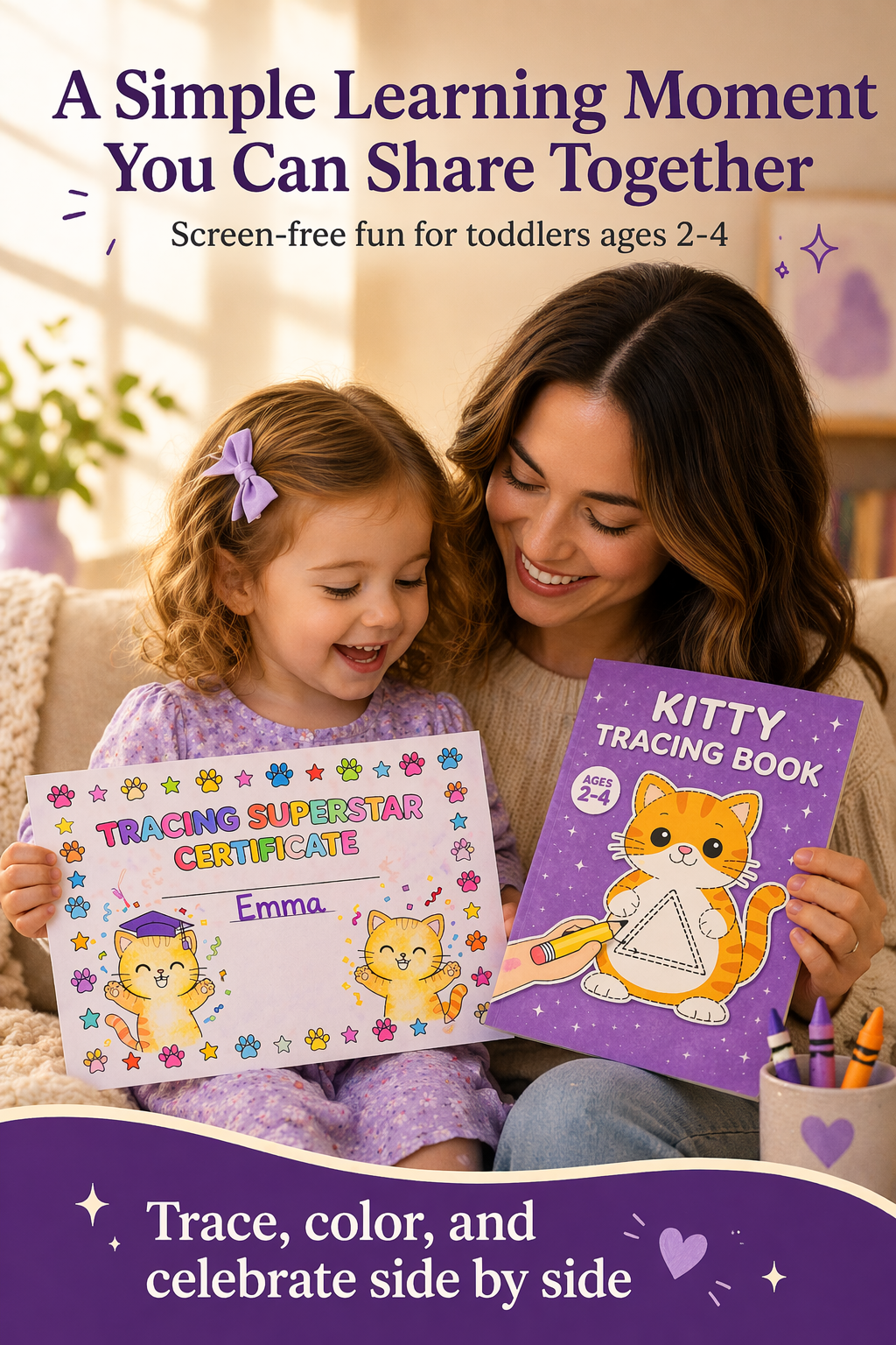Kitty Tracing Book for Toddlers Ages 2–4